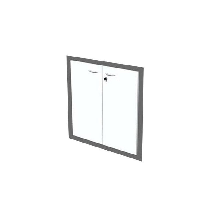 Artexport Pareja De Puertas Para Estantería Baja Presto 18mm Con Cerradura Gris