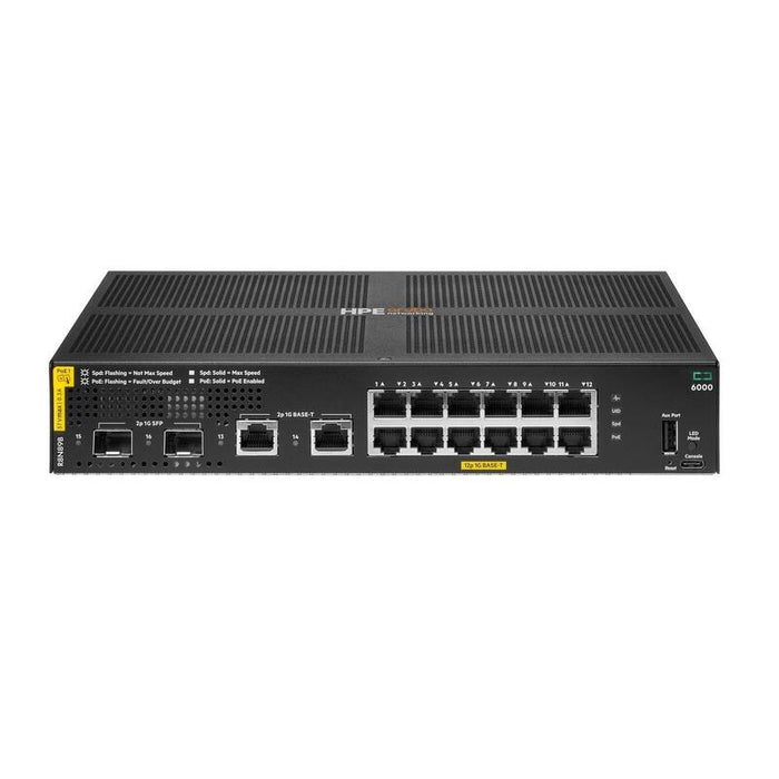 Aruba Networking Cx 6000 12p  10m/100m/1g Class4 Poe 2p Sfp