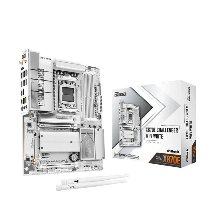 Asrock X870e Challenger Wifi7 Ddr5 Am5 White Retail