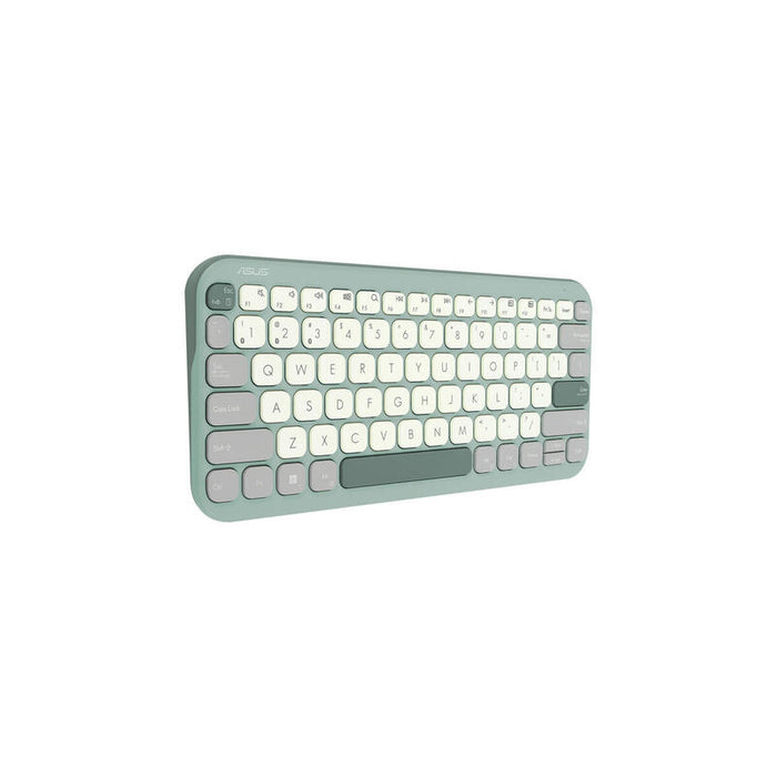 Asus Marshmallow Kw100, Teclado Verde Claro/Gris, Diseño De, Mecanismo De Tijera 90xb0880-Bkb070