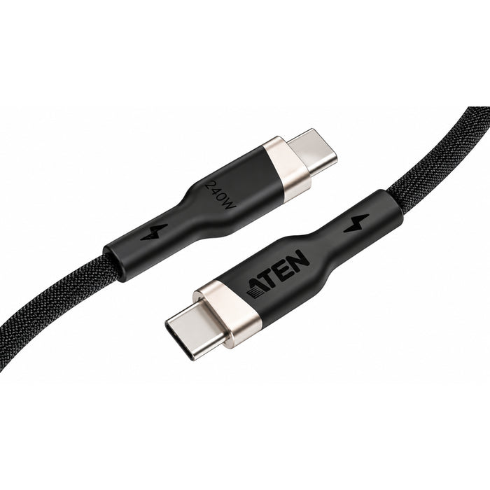 Aten 2m 240w Usb-C To Usb-C Braided Charging Cable