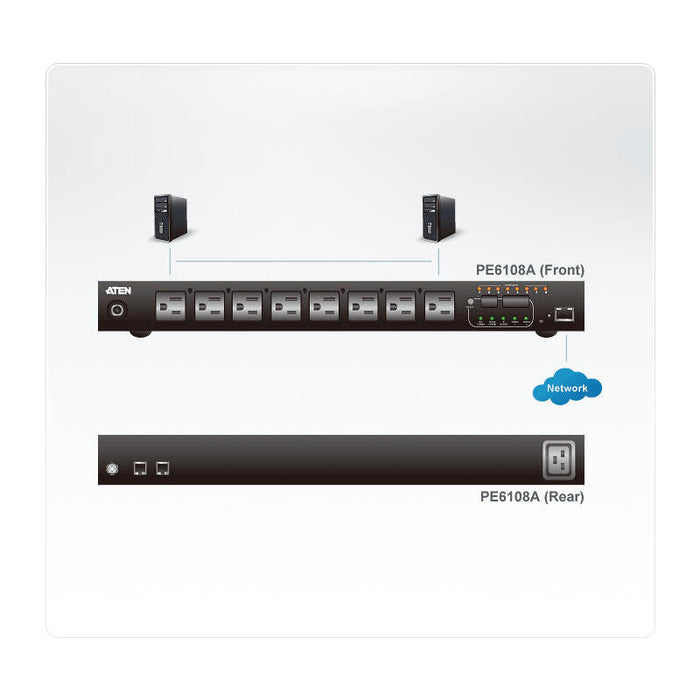 Aten Pe6108g Unidad De Distribución De Energía (Pdu) 8 Salidas Ac 1u Negro
