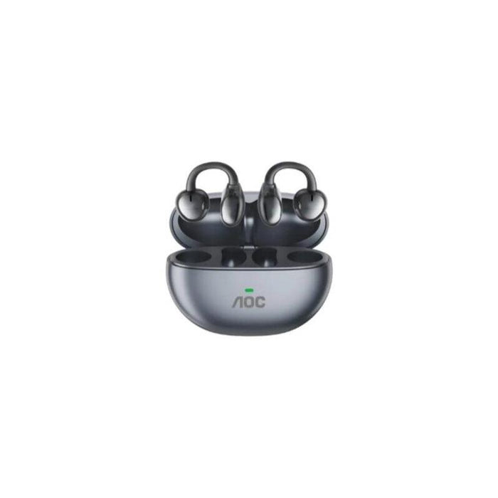 Auricular Bluetooth Aoc Acd2544bk Open-Ear Ipx4 Mic Negro Tws Led Reproduccion 24h Carga Usb-C