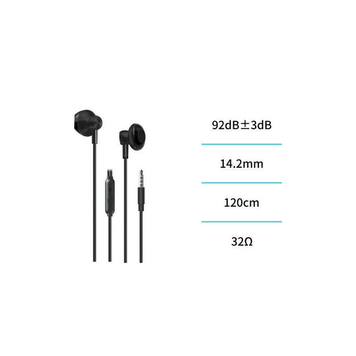 Auricular Con Cable Jack 3,5mm Ep3010 Negro