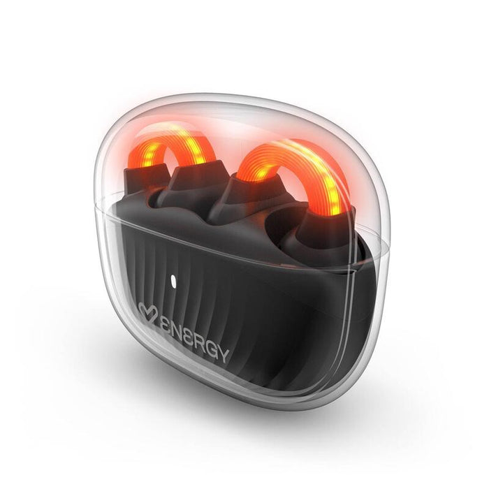 Auricular Intrauditivo Bluetooth Energy Sistem Lightpods Open Sound Mic Negro Reproduccion 25h Luz T