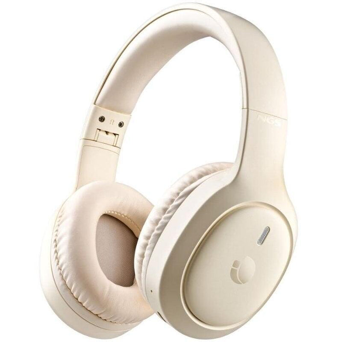 Auricular Ngs Bluetooth Headphone Artica Tempest Plegable Beige