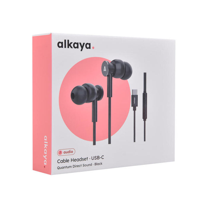 Auriculares Alkaya Quantum Direct Sound Cable  Negro Usb-C