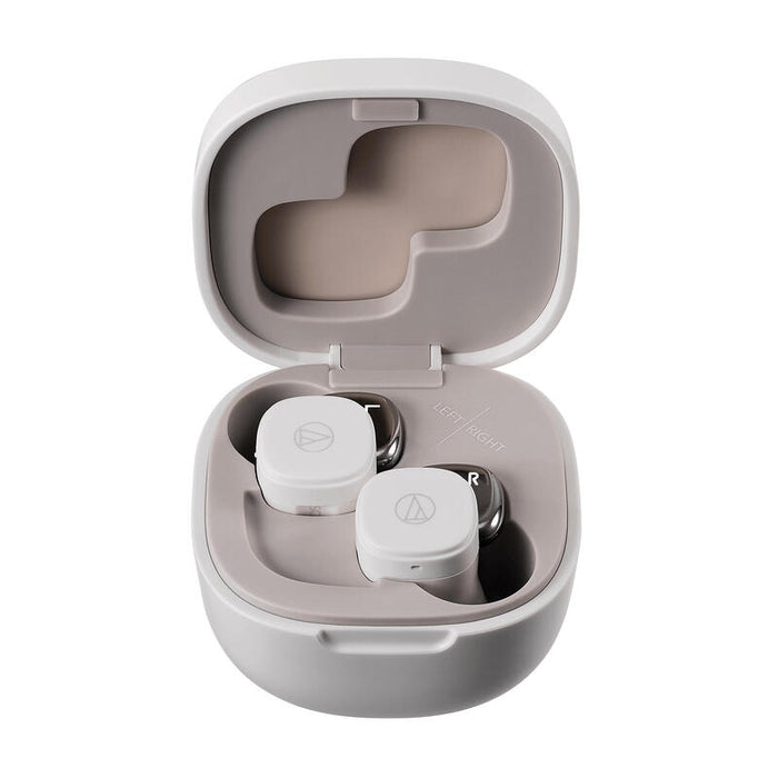 Auriculares Audio Technica True Wireless Ath-Sq1twwh In-Ear, Micrófono, Blanco