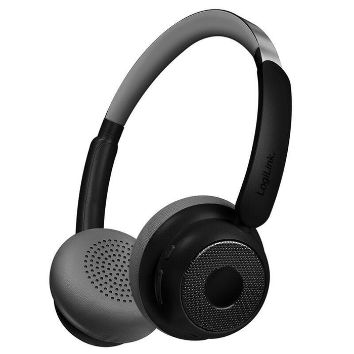 Auriculares Bt 6.0 Aurasolo, Aux De 3,5 Mm, Control Multifunción, 20 Horas De Duración De Batería, Negro Logilink
