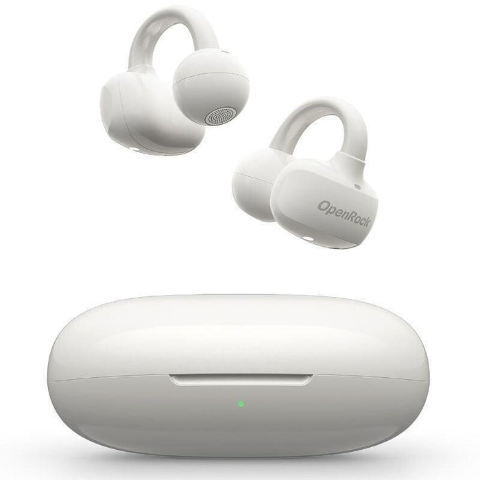 Auriculares Deportivos De Conducción Aérea Openrock E Opace02 Con Estuche De Carga Autonomía 7h Blancos