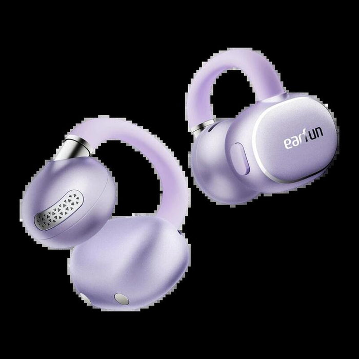 Auriculares Earfun Clip 2 Violeta Open-Ear Bluetooth 6.0 11h + 29h Estuche