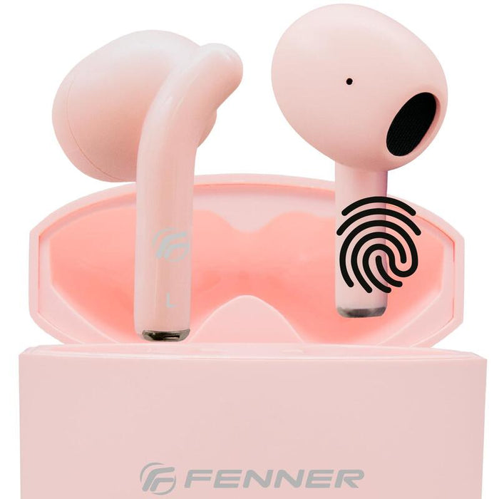 Auriculares Fenner Bluetooth - Inalámbricos Estéreo Con Estuche De Carga Bluetooth 5.3 (Pink)