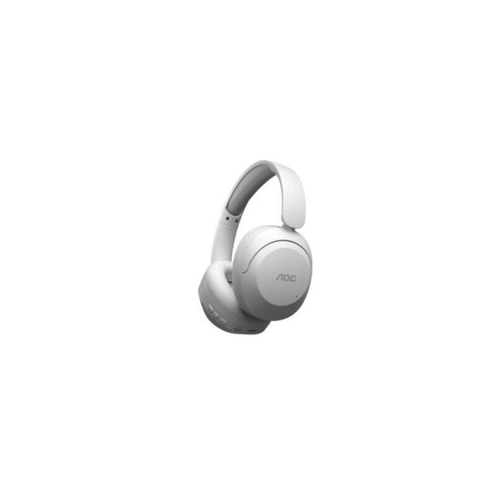 Auriculares Headset Bluetooth Aoc Ach3505wt Anc Hifi Mic Reproduccion 80h Carga Usb-C Blanco
