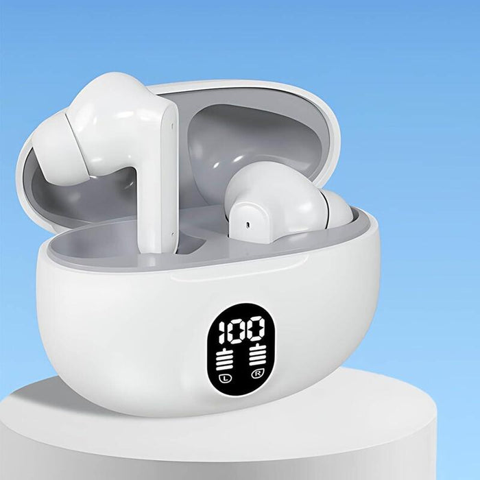 Auriculares Inalambricos Con Pantalla Led,Tactil Y Cancelacion Blancos
