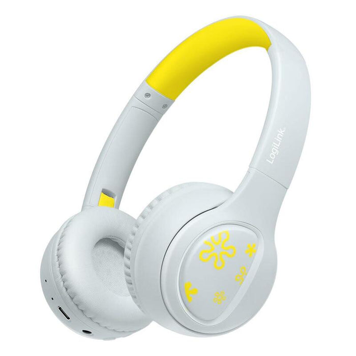 Auriculares Para Niños Bt 5.4, Máx. 85 Db, Con Micrófono, Plegables, Azul Claro/Amarillo Logilink