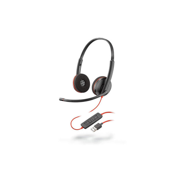 Auriculares Poly Blackwire C3220 Diadema Usb Tipo A Negro, Rojo 209745-104