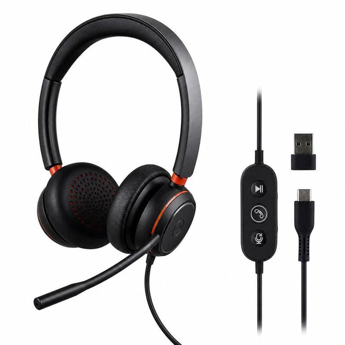 Auriculares  Tnb Activ 400s - Professional Usb-A And Usb-C Stereo Headset - Enc - Optimized For Teams - Black