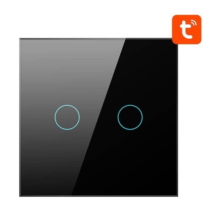 Avatto Lzts02-Eu-B2 2 Botones Zigbee Negro - Interruptor Táctil Inteligente