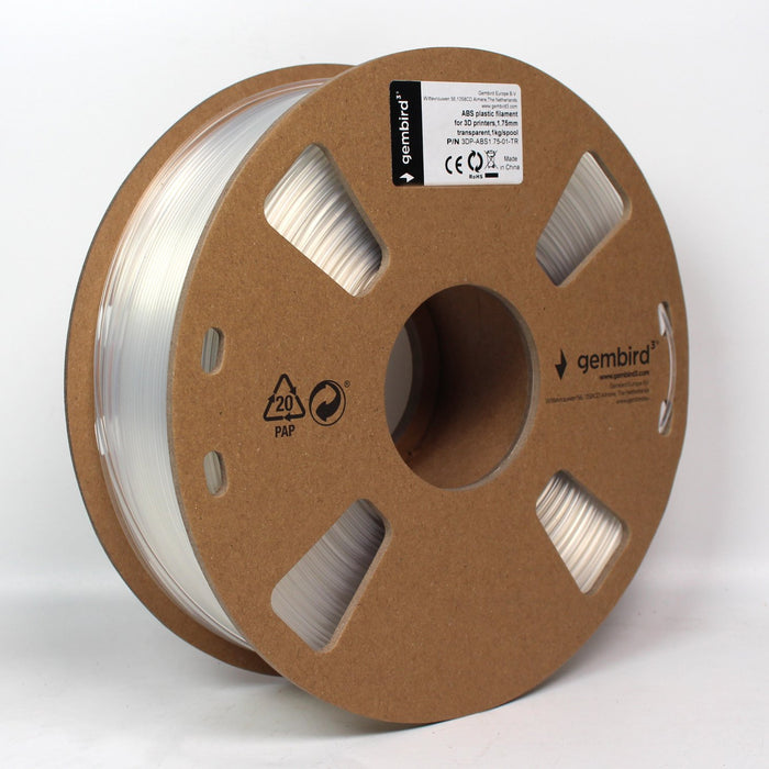 EAN 8716309092609 - Gembird 3DP-ABS1.75-01-TR material de impresión 3d ABS Blanco 1,4 kg imagen 4