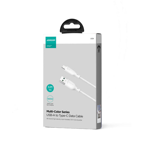 EAN 6941237110435 - JOYROOM 6941237110435 cable USB 1 m USB A USB C 0,48 Gbit/s 100 W Blanco imagen 2