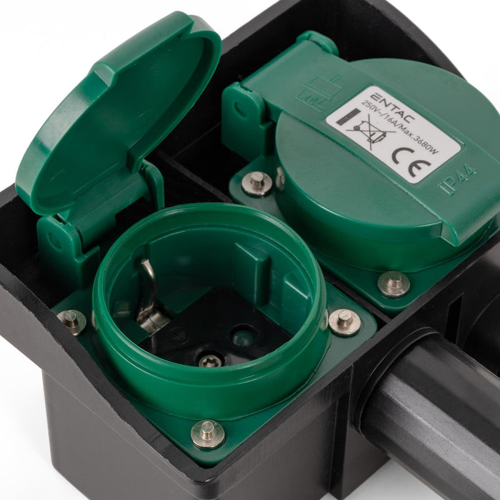 EAN 5999097987781 - Entac ESE1.5G2-5-IP44S base múltiple 5 m 2 salidas AC Exterior Negro, Verde imagen 4