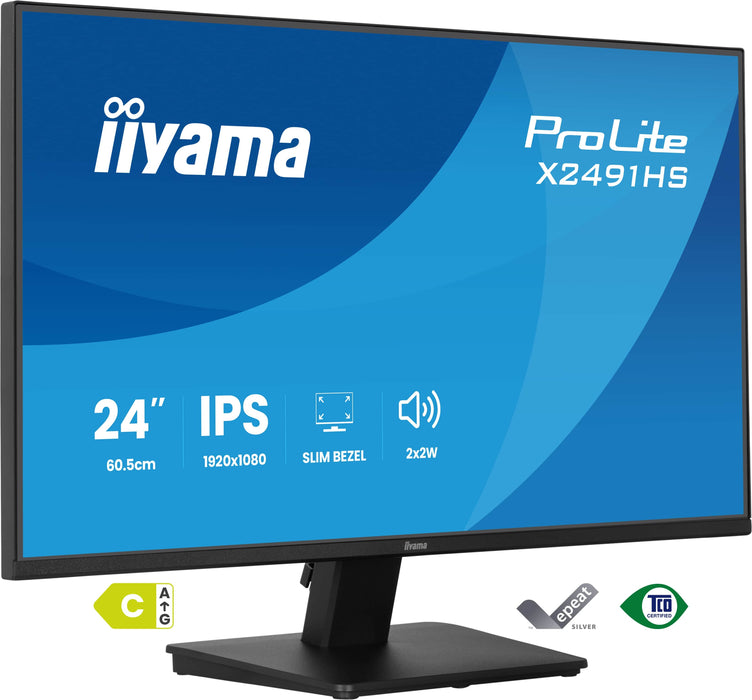 EAN 4948570127399 - iiyama ProLite X2491HS-B1 pantalla para PC 60,5 cm (23.8") 1920 x 1080 Pixeles Full HD LCD Negro imagen 1