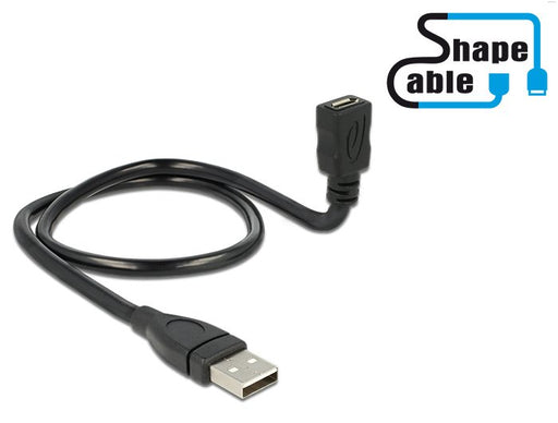 EAN 4043619839223 - DeLOCK 0.5m, USB2.0-A/USB2.0 Micro-B cable USB 0,5 m USB A Micro-USB B Negro imagen 1
