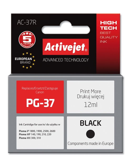 EAN 5901452128265 - Activejet AC-37R cartucho de tinta 1 pieza(s) Compatible Alto rendimiento (XL) Negro imagen 2