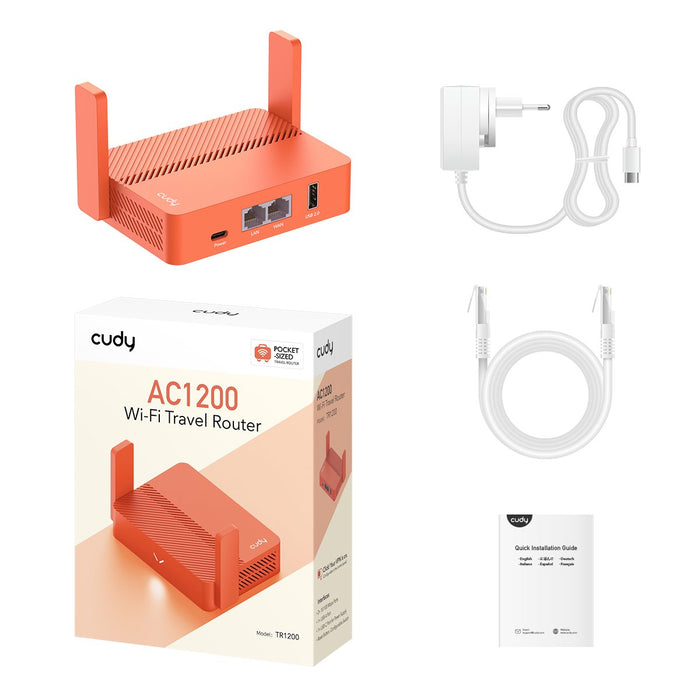 EAN 6971690793074 - Cudy AC1200 router inalámbrico Ethernet rápido Naranja imagen 3