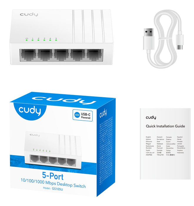 EAN 6971690794262 - Cudy GS105U switch No administrado Gigabit Ethernet (10/100/1000) Blanco imagen 4