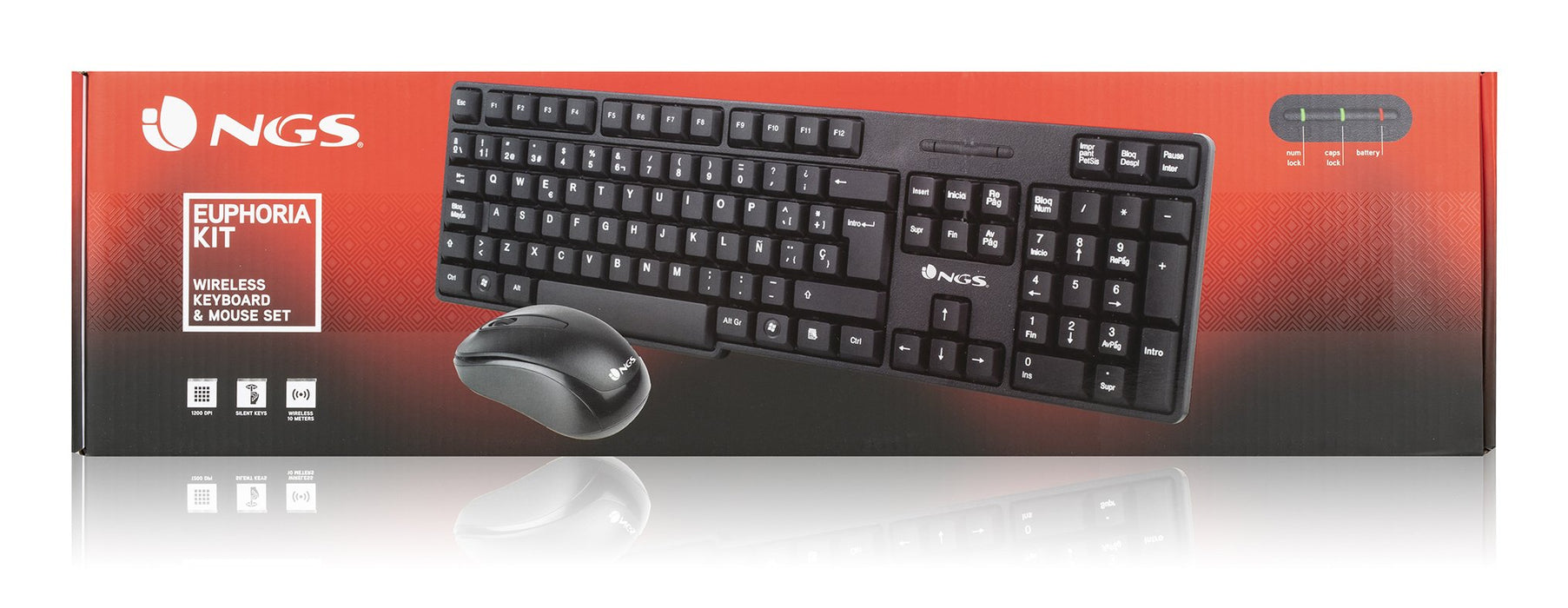EAN 8435430619072 - NGS EUPHORIA KIT teclado Ratón incluido Universal RF inalámbrico QWERTY Español Negro imagen 9