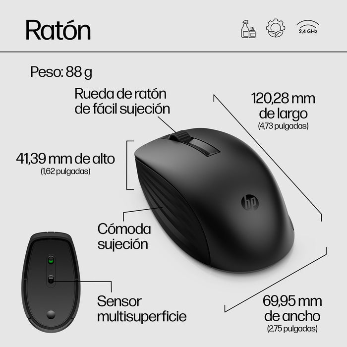 EAN 0196188141113 - HP 650 Wireless Keyboard and Mouse Combo Black teclado Ratón incluido Hogar RF inalámbrico Negro imagen 19
