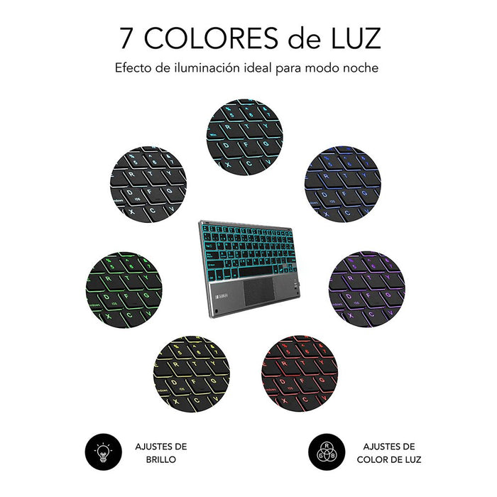 EAN 8436586741426 - SUBBLIM FUNDA + TECLADO TABLET IPAD PRO BLUETOOTH 11'' TOUCHPAD BLACK QWERTY Español Bluetooth/Micro-USB  imagen 8