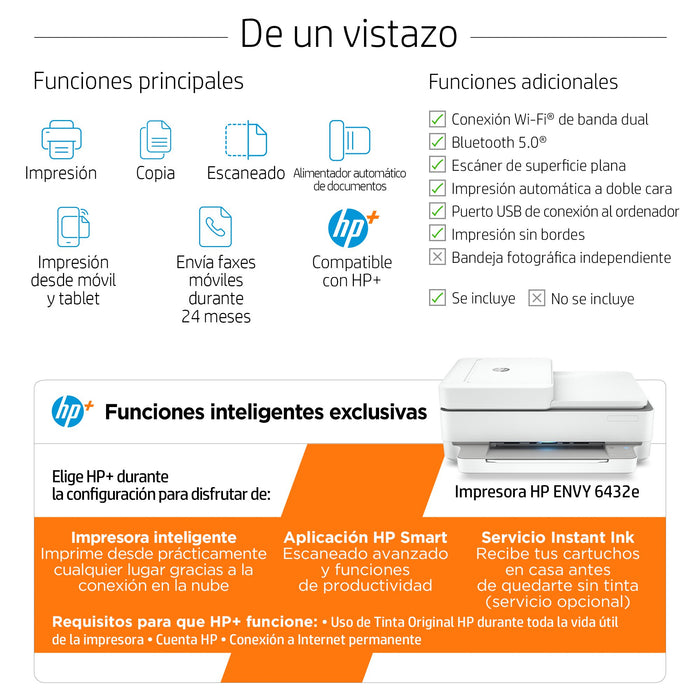 EAN 0195161625145 - HP ENVY Pro Envy 6432e AiO Printer Inyección de tinta térmica A4 4800 x 1200 DPI 10 ppm imagen 4