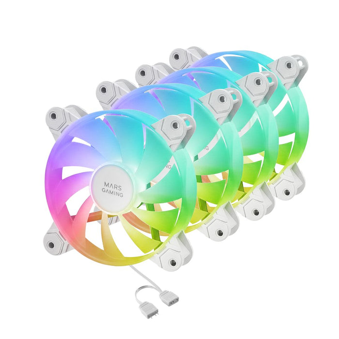EAN 8435693114147 - Mars Gaming MF-4A Carcasa del ordenador Ventilador 12 cm Blanco 4 pieza(s) imagen 6