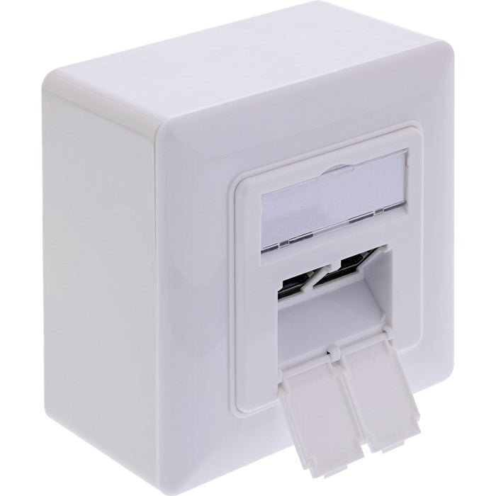 EAN 4043718336609 - InLine 76842A caja de tomacorriente 2 x RJ-45 Blanco imagen 1