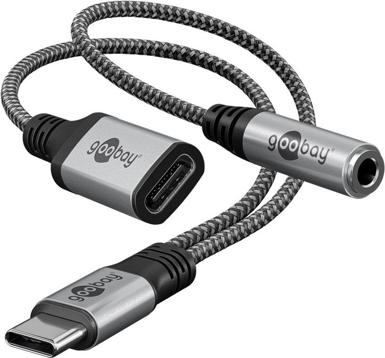 EAN 4040849745249 - Goobay 74524 cable de audio 0,15 m USB Type-C + 3.5mm Negro, Gris imagen 1