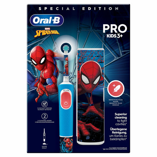 EAN 8006540773390 - Oral-B Vitality Pro Kids Spiderman Niño Cepillo dental oscilante Azul, Rojo imagen 2