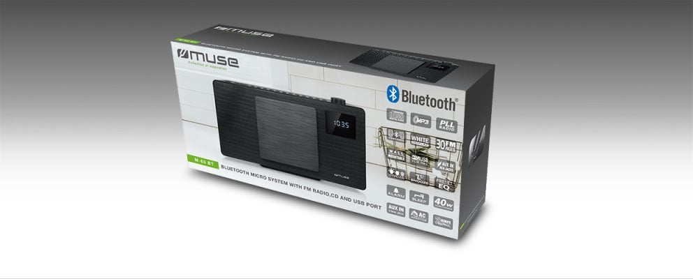 EAN 3700460208189 - Muse M-60 BT Montado en la pared Digital Negro imagen 6