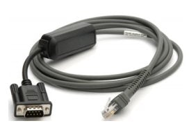 EAN 5706998710338 - Zebra CBA-R10-S07ZBR cable de serie Negro 2,13 m DB9 RJ-45 imagen 1