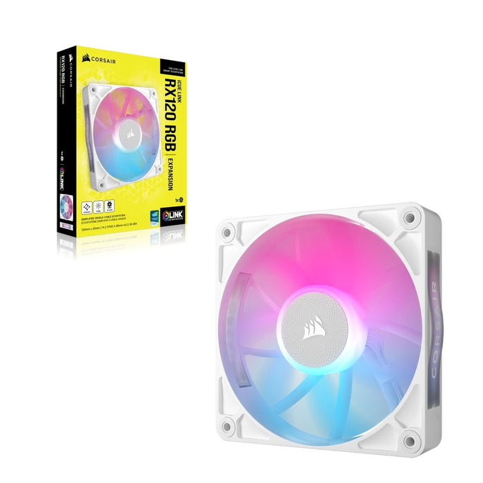 EAN 0840006680956 - Corsair iCUE LINK RX120 RGB Carcasa del ordenador Ventilador 12 cm Blanco 1 pieza(s) imagen 2