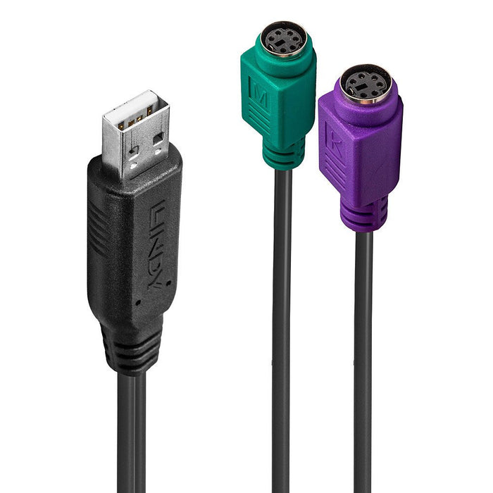 EAN 4002888426510 - Lindy 42651 cambiador de género para cable USB A 1.1 2 x Mini-DIN 6 Pin Negro imagen 1