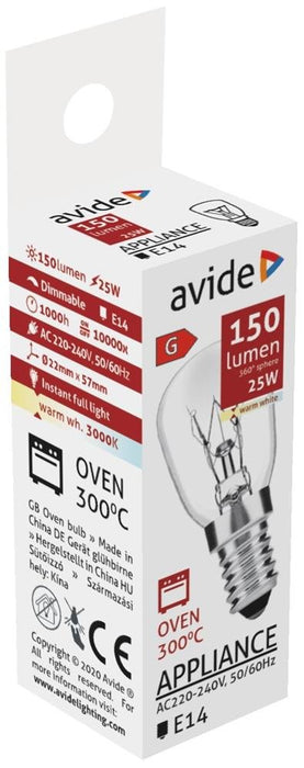 EAN 5999562284049 - Avide ARAH14WW-25W lámpara halógena Blanco cálido E14 G imagen 2