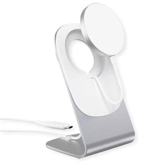 EAN 7630049634404 - ROLINE 19.11.1016 cargador de dispositivo móvil Smartphone Plata, Blanco USB Cargador inalámbrico Carga r imagen 2