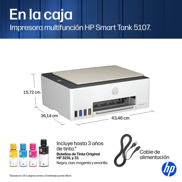 EAN 196786693908 - HP Smart Tank 5107 All-in-One Printer Inyección de tinta térmica A4 4800 x 1200 DPI 12 ppm Wifi imagen 4