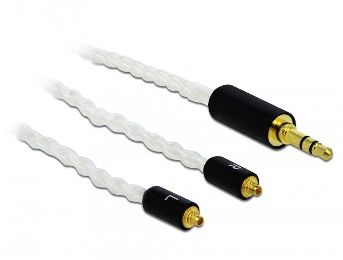 EAN 4043619858453 - DeLOCK 85845 cable de audio 1,2 m 3,5mm 2x MMCX Blanco imagen 1