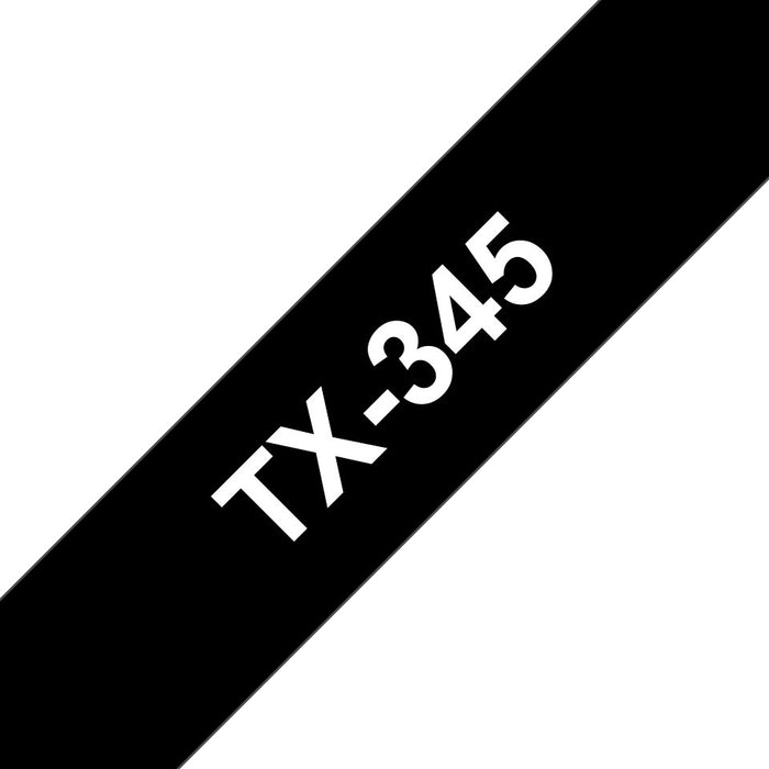 EAN 4977766051453 - Brother TX-345 cinta para impresora de etiquetas Blanco sobre negro imagen 1