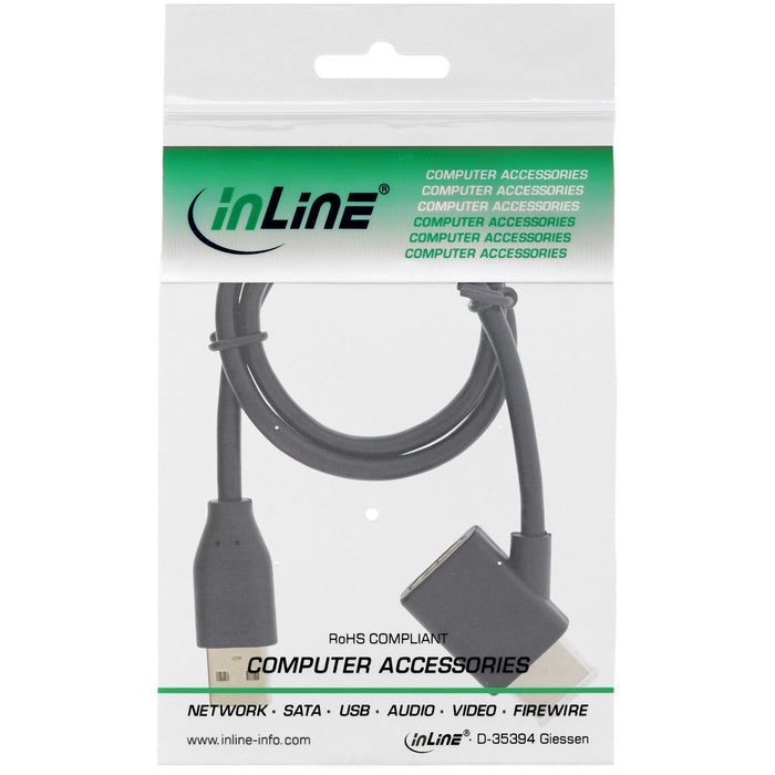 EAN 4043718119318 - InLine 17600I adaptador de cable de vídeo 0,5 m HDMI USB-A Negro imagen 3