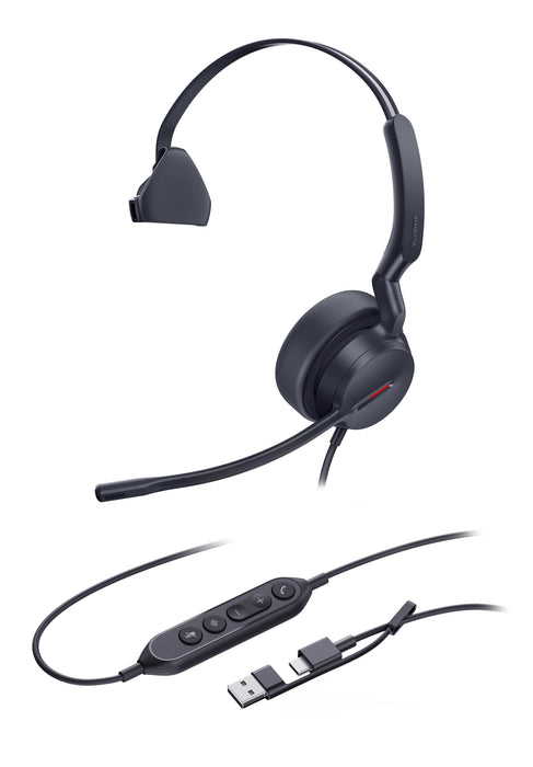 EAN 6938818324572 - Yealink UH44 Mono USB-C/A Headset Auriculares Alámbrico Diadema Oficina/Centro de llamadas USB Type-C / U imagen 3