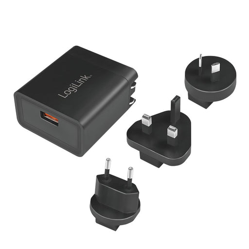 EAN 4052792051452 - LogiLink PA0188 cargador de dispositivo móvil Universal Negro Corriente alterna Carga rápida Interior imagen 1